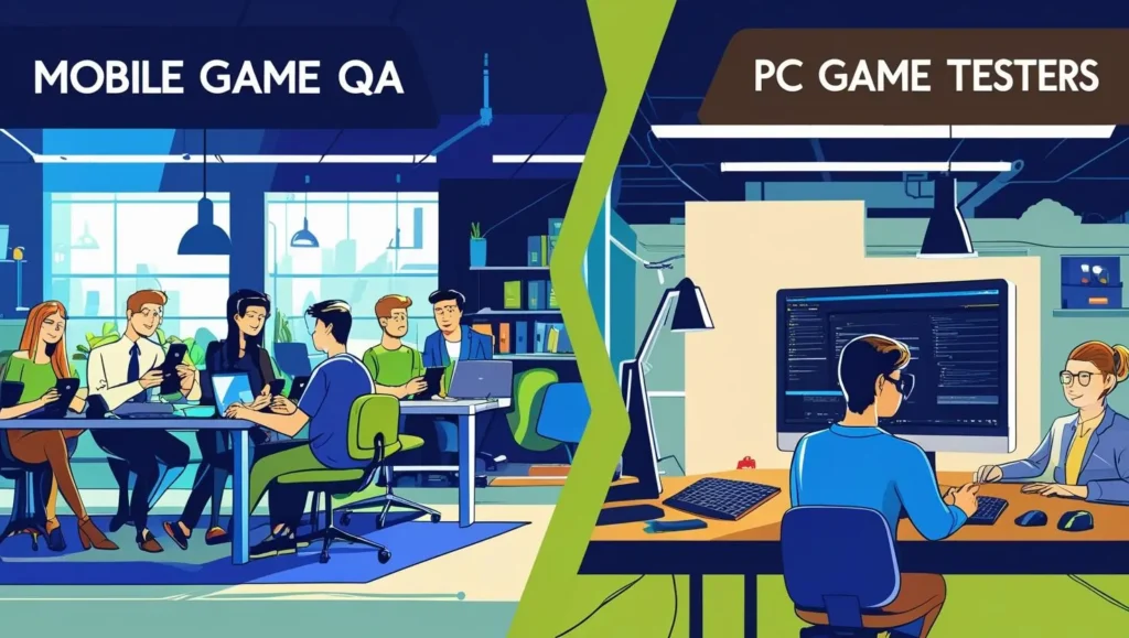 mobile game qa vs pc game qa