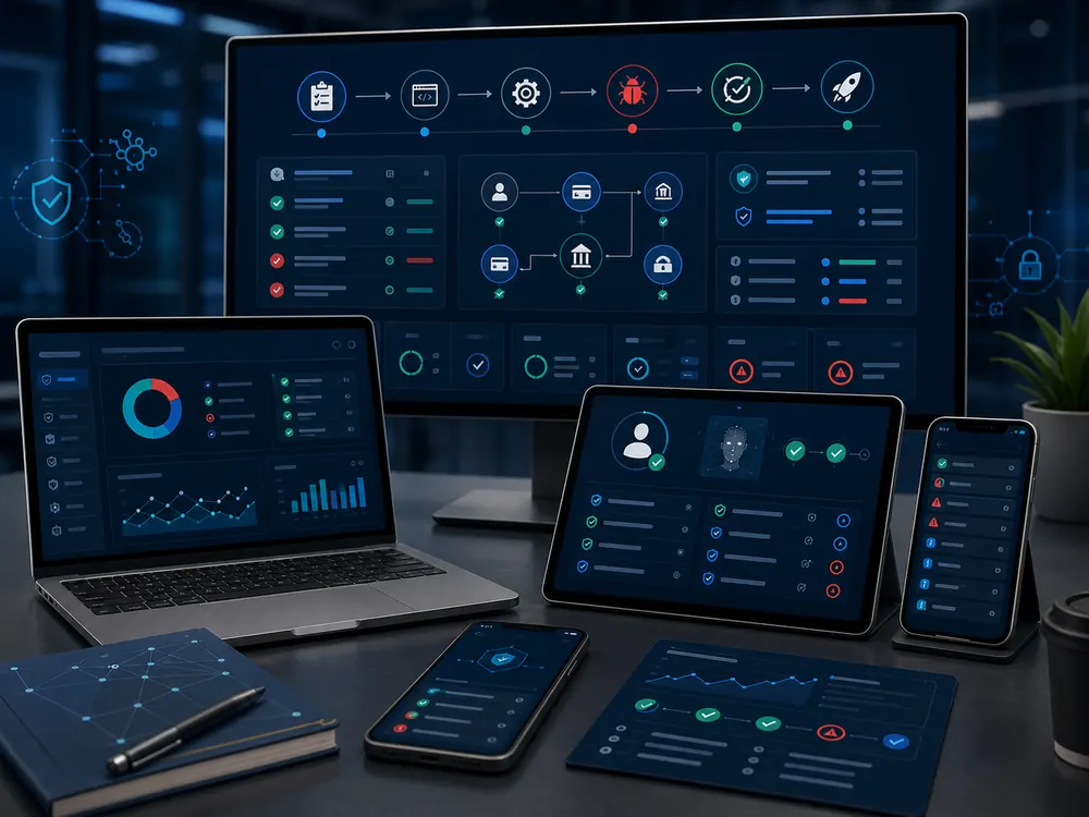 Finance app QA workflow for banking software testing payment gateway checks security validation bug reporting and retesting